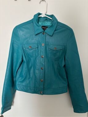 Rampage Teal Leather Jacket - Size Medium